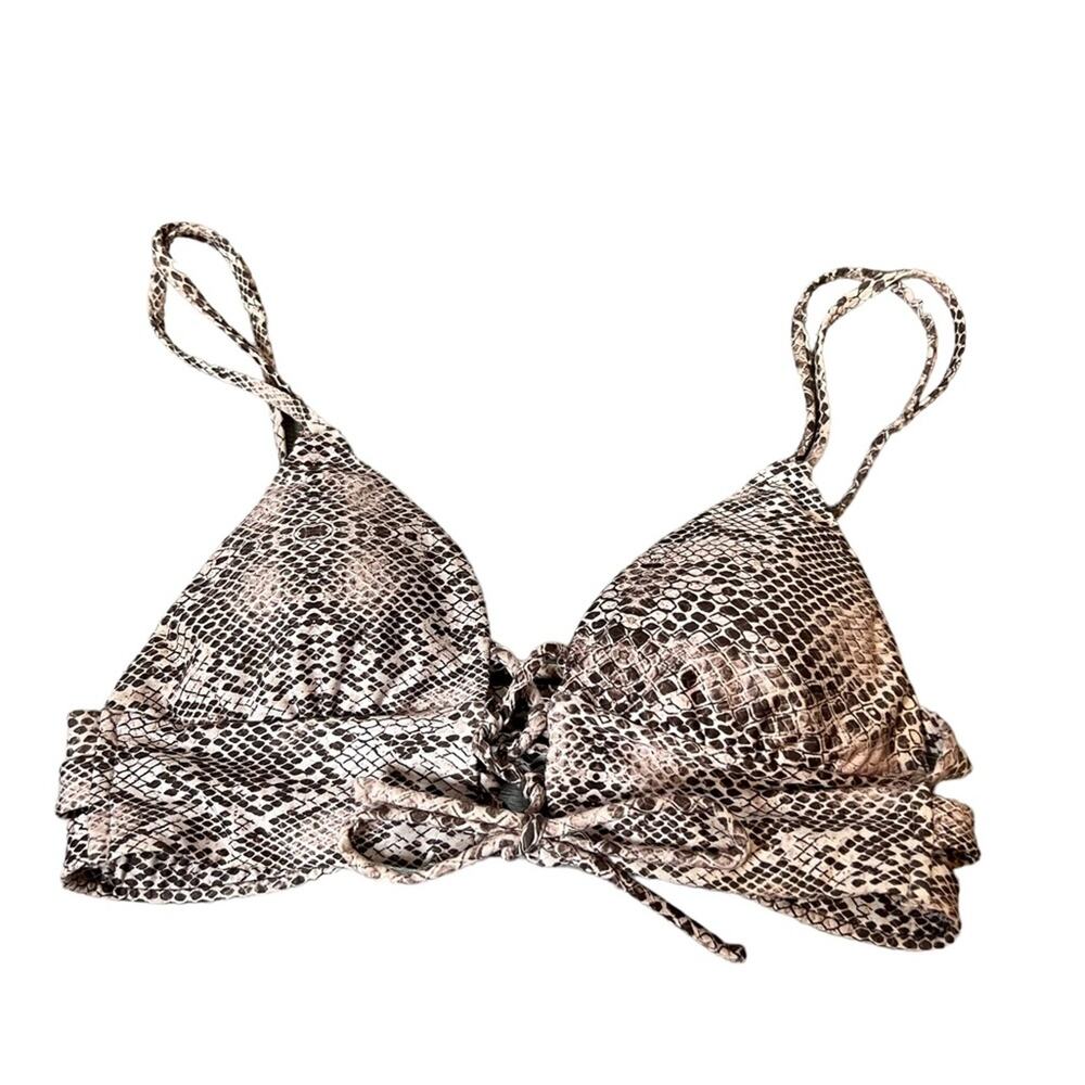 Agua bendita snakeskin‎ bikini top sz S